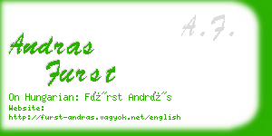 andras furst business card